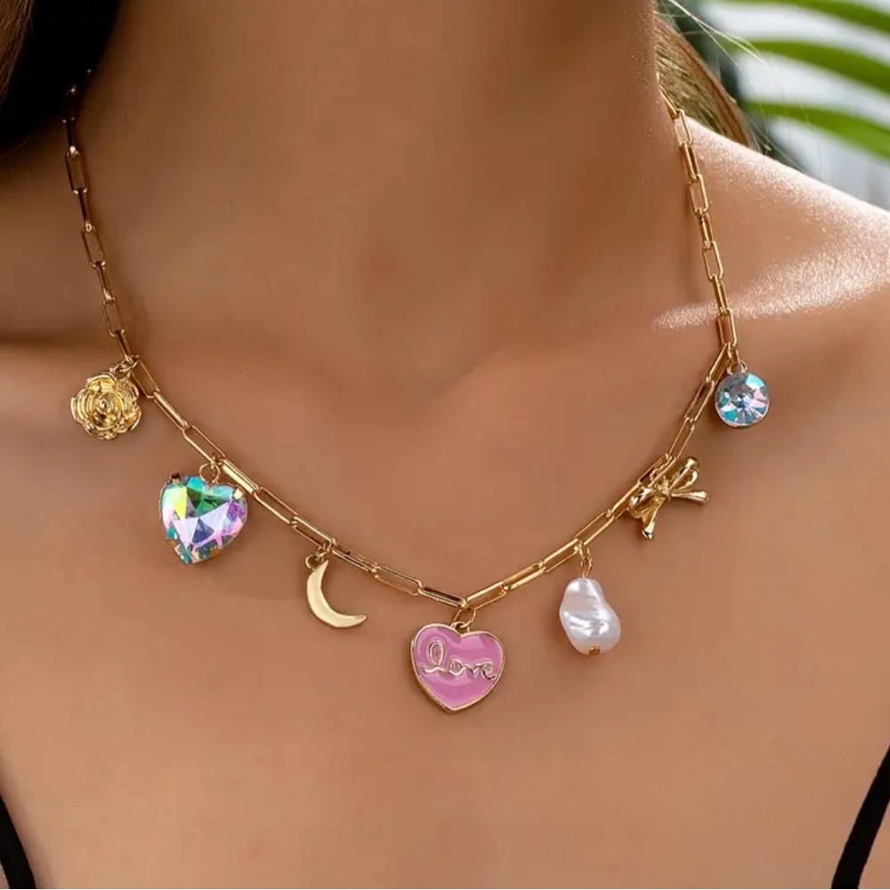 NEW 14k Gold Plated Charm
Necklace for Women